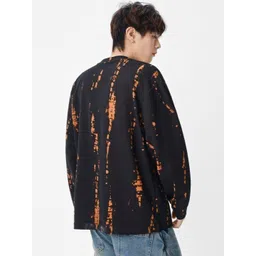 HERE&NOW Men Tie and Dye Dyed Henley Neck T-shirt image 4