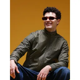 HERE&NOW Mock Collar Padded Bomber Jacket-picture-39