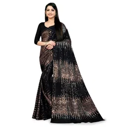 here&now Moda Rapido Embellished Sequinned Pure Georgette Saree-picture-30