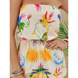 HERE&NOW Off-Shoulder Printed Jumpsuit image 5