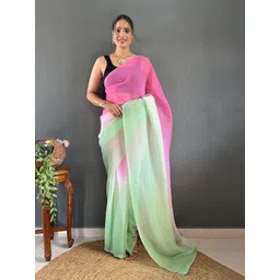 HERE&NOW Ombre Pure Georgette Saree-picture-18