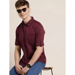 HERE&NOW Opaque Pure Cotton Casual Shirt-picture-26