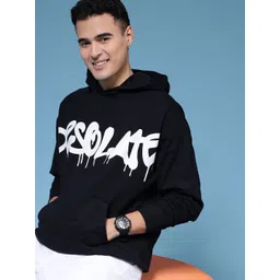 HERE&NOW Oversized Typography Printed Hooded Sweatshirt-picture-19
