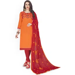 HERE&NOW Paisley Embroidered Unstitched Dress Material-picture-28