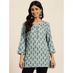 HERE&NOW Paisley Printed Kurti-picture-31