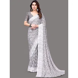 HERE&NOW Poly Georgette Saree-picture-41