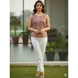 HERE&NOW Print Ethnic Cotton Top-picture-16