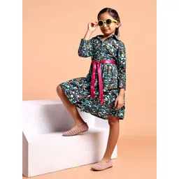 HERE&NOW Print Fit & Flare Dress-picture-21