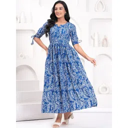 HERE&NOW Print Slit Sleeve A-Line Midi Dress-picture-40