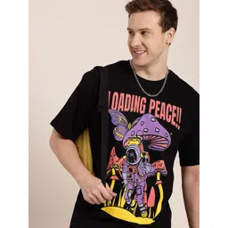 HERE&NOW Printed Drop-Shoulder Sleeves Pure Cotton T-shirt-picture-20