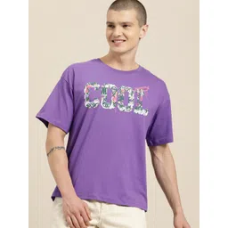 HERE&NOW Printed Drop-Shoulder Sleeves Pure Cotton T-shirt-picture-18