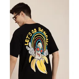 HERE&NOW Printed Drop-Shoulder Sleeves Pure Cotton T-shirt-picture-35