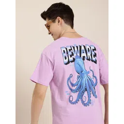 HERE&NOW Printed Drop-Shoulder Sleeves Pure Cotton T-shirt-picture-38