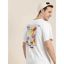 HERE&NOW Printed Drop-Shoulder Sleeves Pure Cotton T-shirt-picture-16