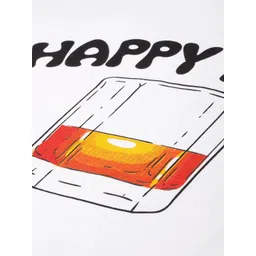 HERE&NOW Printed Drop-Shoulder Sleeves Pure Cotton T-shirt image 2