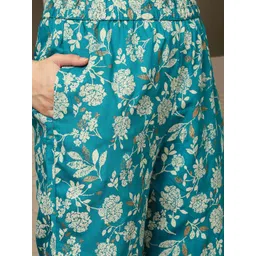 Here&Now Printed Pure Cotton Shirt Collar Top With Trousers Co-Ords image 5