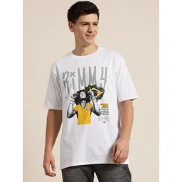 HERE&NOW Printed Relaxed FitCotton T-shirt-picture-34