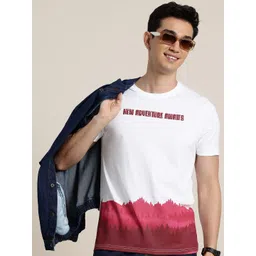 HERE&NOW Pure Cotton Graphic Printed T-Shirt-picture-14