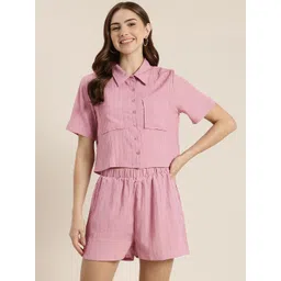 HERE&NOW Shirt With Shorts Co-Ords Set-picture-29