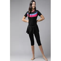 here&now Solid Women Black Swimsuit-picture-13