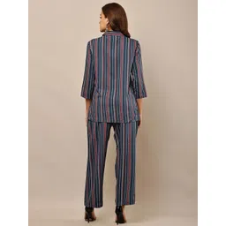 HERE&NOW Striped Cotton Co-Ord Set-picture-37