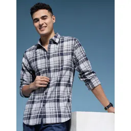 HERE&NOW Textured Checked Casual Shirt-picture-31