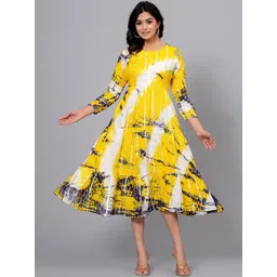 HERE&NOW Tie and Dye Dyed A-Line Midi Dress-picture-18