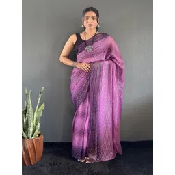 HERE&NOW Tie and Dye Pure Georgette Ready to Wear Saree-picture-27