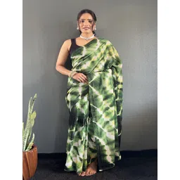 HERE&NOW Tie and Dye Pure Georgette Ready to Wear Saree-picture-42
