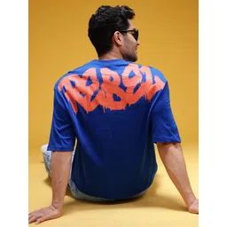 HERE&NOW Typography Print Relaxed Pure Cotton T-shirt-picture-15