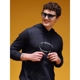 HERE&NOW Typography Printed Hooded Sweatshirt-picture-14