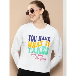 HERE&NOW Typography Printed Pure Cotton Sweatshirt-picture-39