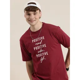 HERE&NOW Typography Printed Pure Cotton T-shirt-picture-11