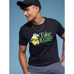 HERE&NOW Typography Printed Pure Cotton T-shirt-picture-29