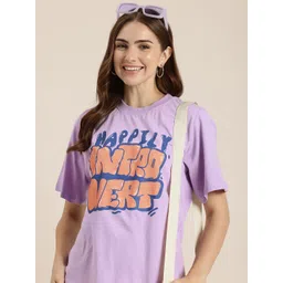 HERE&NOW Typography Printed Pure Cotton T-shirt image 1