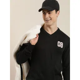 HERE&NOW V-Neck Self-Design Pullover-picture-41