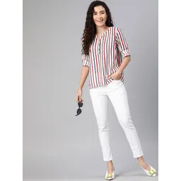 HERE&NOW White Striped Shirt Style Top-picture-10