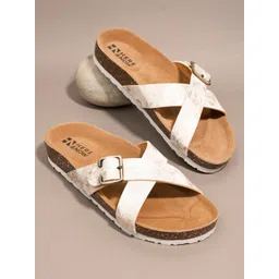 HERE&NOW Women Beige & Brown Solid Flats-picture-42