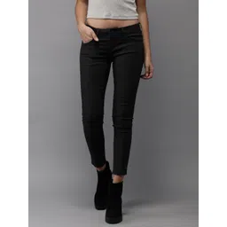 HERE&NOW Women Black Skinny Fit Mid-Rise Clean Look Stretchable Jeans-picture-40