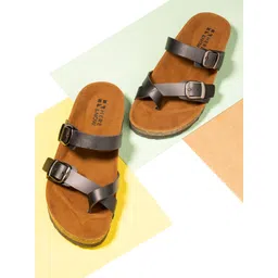 Here&Now Women Black Synthetic Leather Casual Flats-picture-25