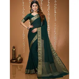 HERE&NOW Women Chinon Banarasi Saree-picture-15