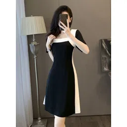 HERE&NOW Women Colourblocked Sheath Dress-picture-40