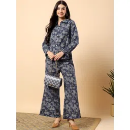 HERE&NOW Women Cotton Printed Co-Ords-picture-19