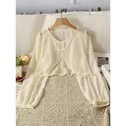 HERE&NOW Women Crop Button Shrug-picture-38