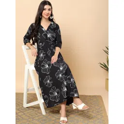 HERE&NOW Women Floral Printed Ethnic Dress-picture-38