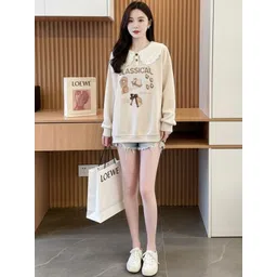 HERE&NOW Women Floral Printed Peter Pan Collar Pullover-picture-38