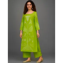 HERE&NOW Women Floral Printed Regular Kurta with Palazzos-picture-22