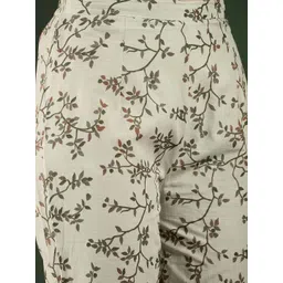 HERE&NOW Women Floral Printed Regular Pure Cotton Kurta with Trousers & With Dupatta-picture-27