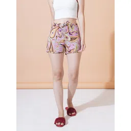 HERE&NOW Women Floral Printed Shorts-picture-30