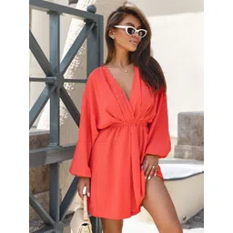 HERE&NOW Women Gathered or Pleated Blouson Dress-picture-36